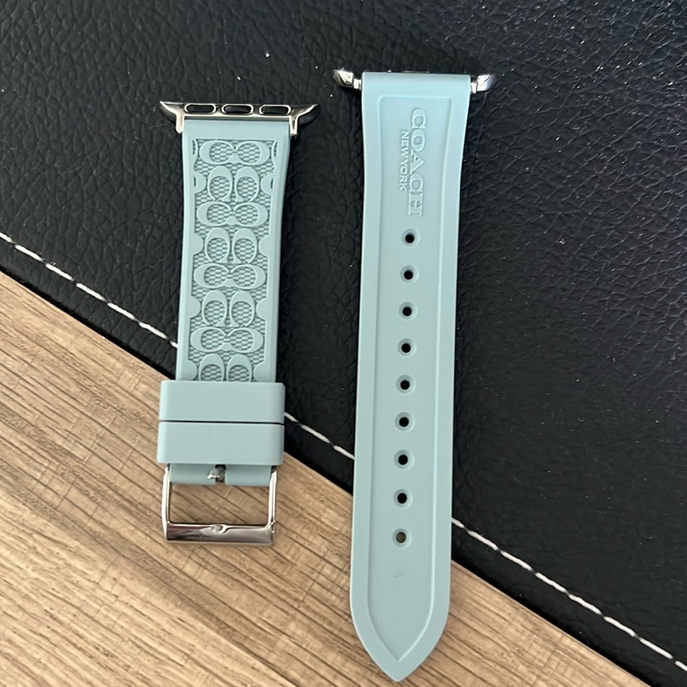 Coach apple watch strap 38/40mm blue silicone